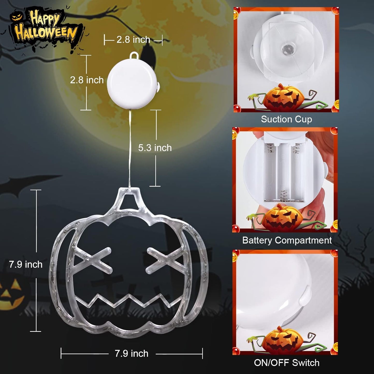 Halloween Ordinary Suction Cup Lamp
