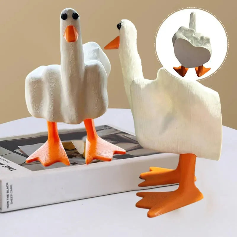 Middle Finger Duck Resin Ornament – A Quirky Statement Piece