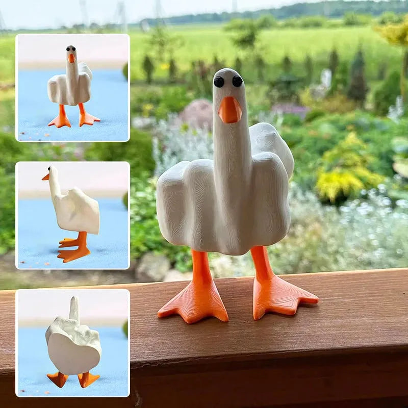 Middle Finger Duck Resin Ornament – A Quirky Statement Piece