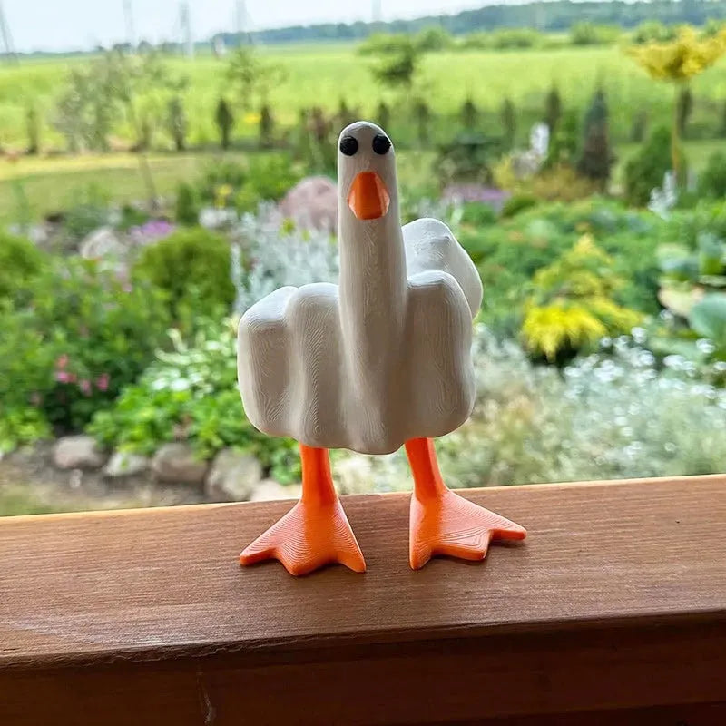 Middle Finger Duck Resin Ornament – A Quirky Statement Piece