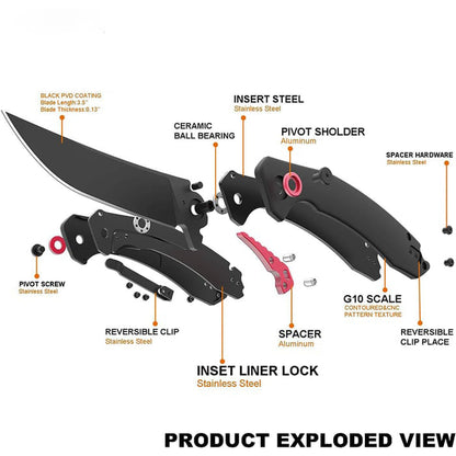 🔥Limited Time Discount 💥 Upgrade Blue Moon G10 Folding Knife