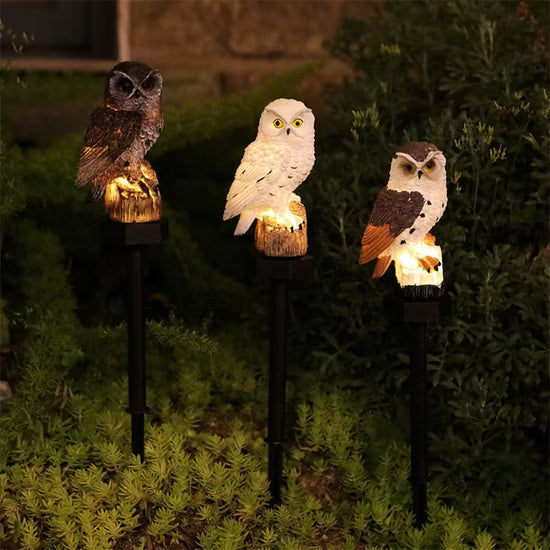 🔥Halloween Pre Sale🔥Waterproof Solar Owl Light – LED Pathway Light for Lawn, Garden & Outdoor Decor
