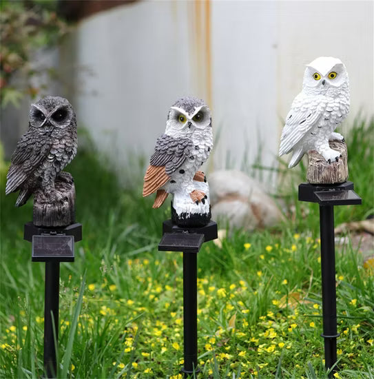 🔥Halloween Pre Sale🔥Waterproof Solar Owl Light – LED Pathway Light for Lawn, Garden & Outdoor Decor