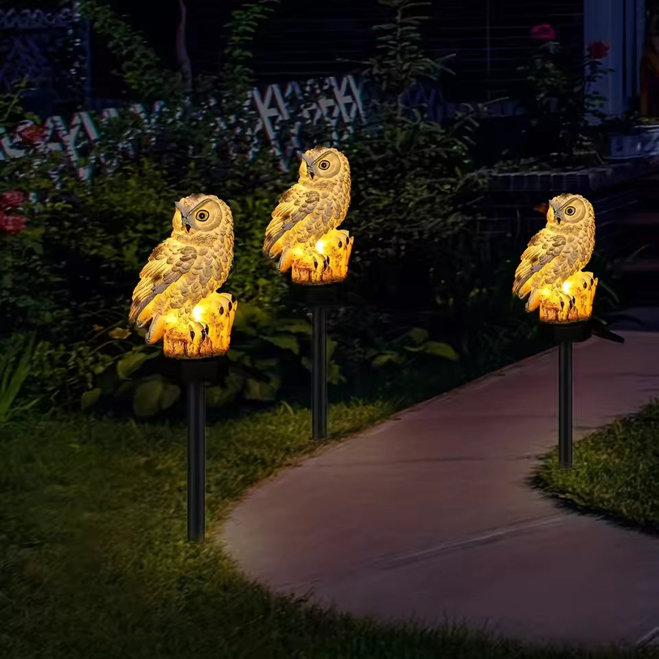 🔥Halloween Pre Sale🔥Waterproof Solar Owl Light – LED Pathway Light for Lawn, Garden & Outdoor Decor