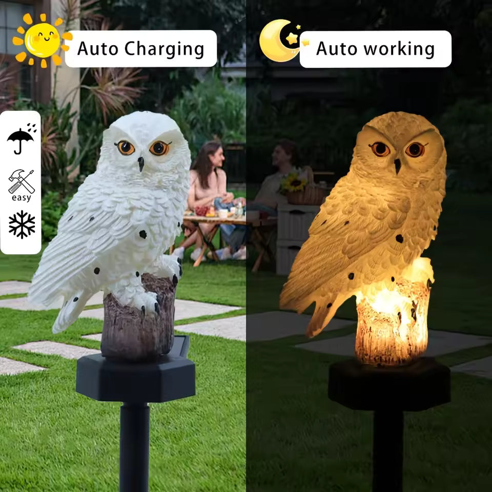 🔥Halloween Pre Sale🔥Waterproof Solar Owl Light – LED Pathway Light for Lawn, Garden & Outdoor Decor