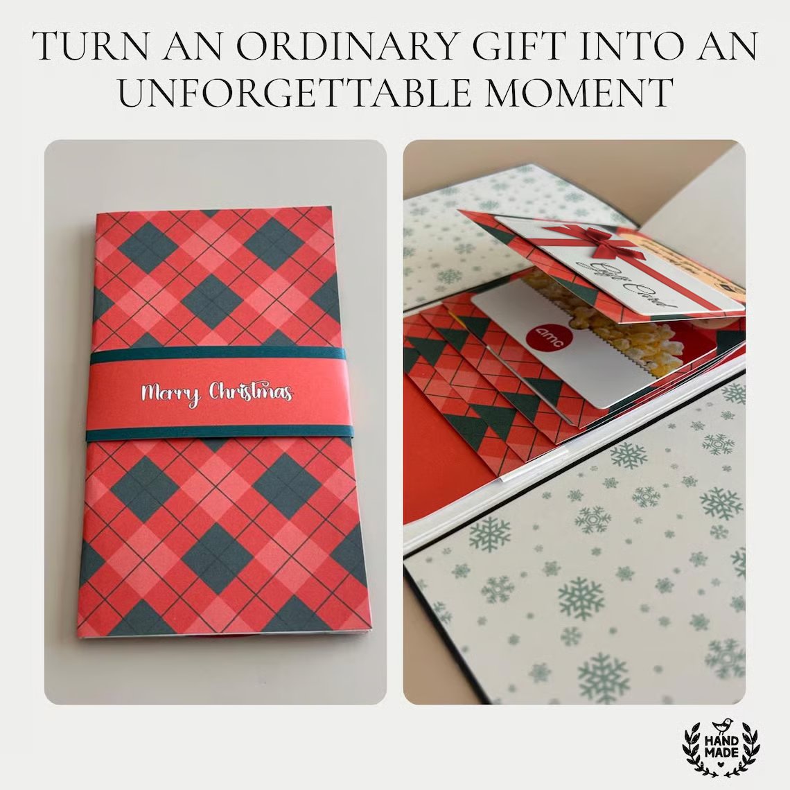 🎄 50K+ SOLD! 🎁✨ Christmas Gift Card Holder Book – Handmade Holiday Surprise, Festive Design & Heartfelt Gifting Magic 🎅