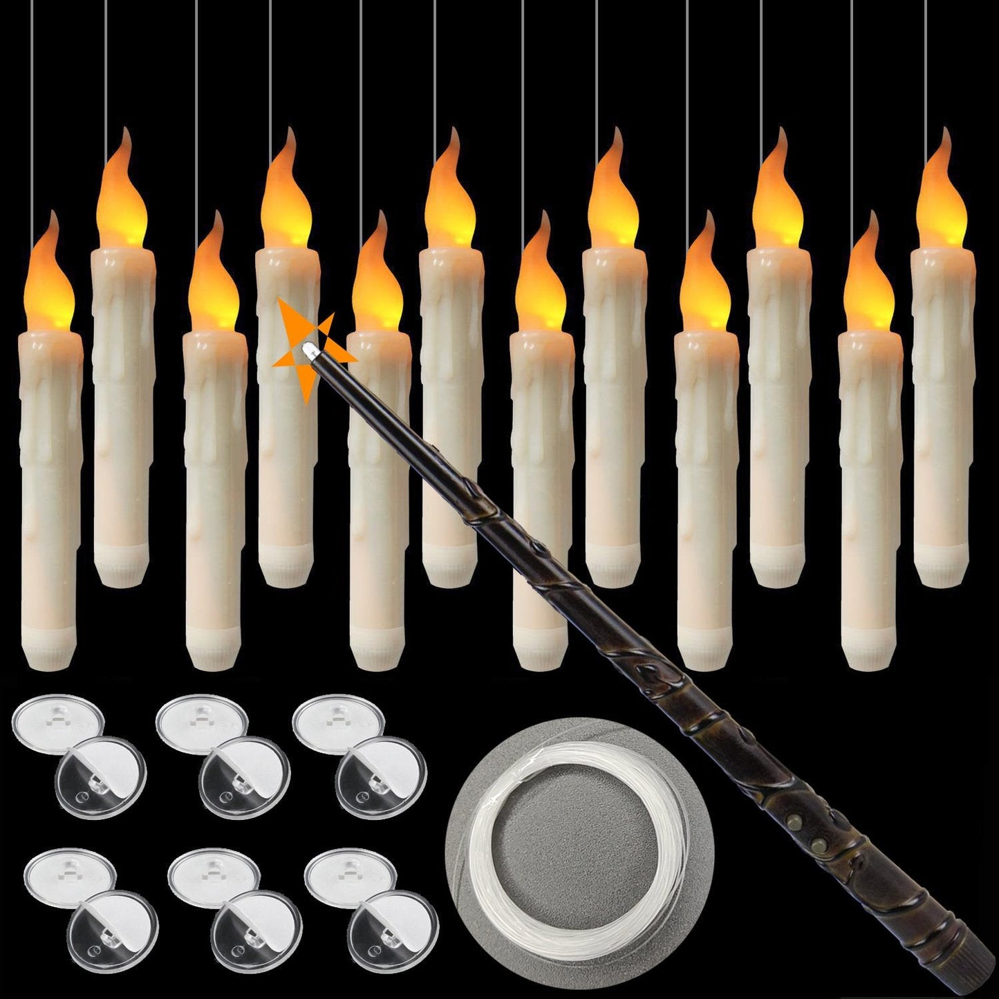 👻👻Flameless Candles with Magic Wand Remote 🔥