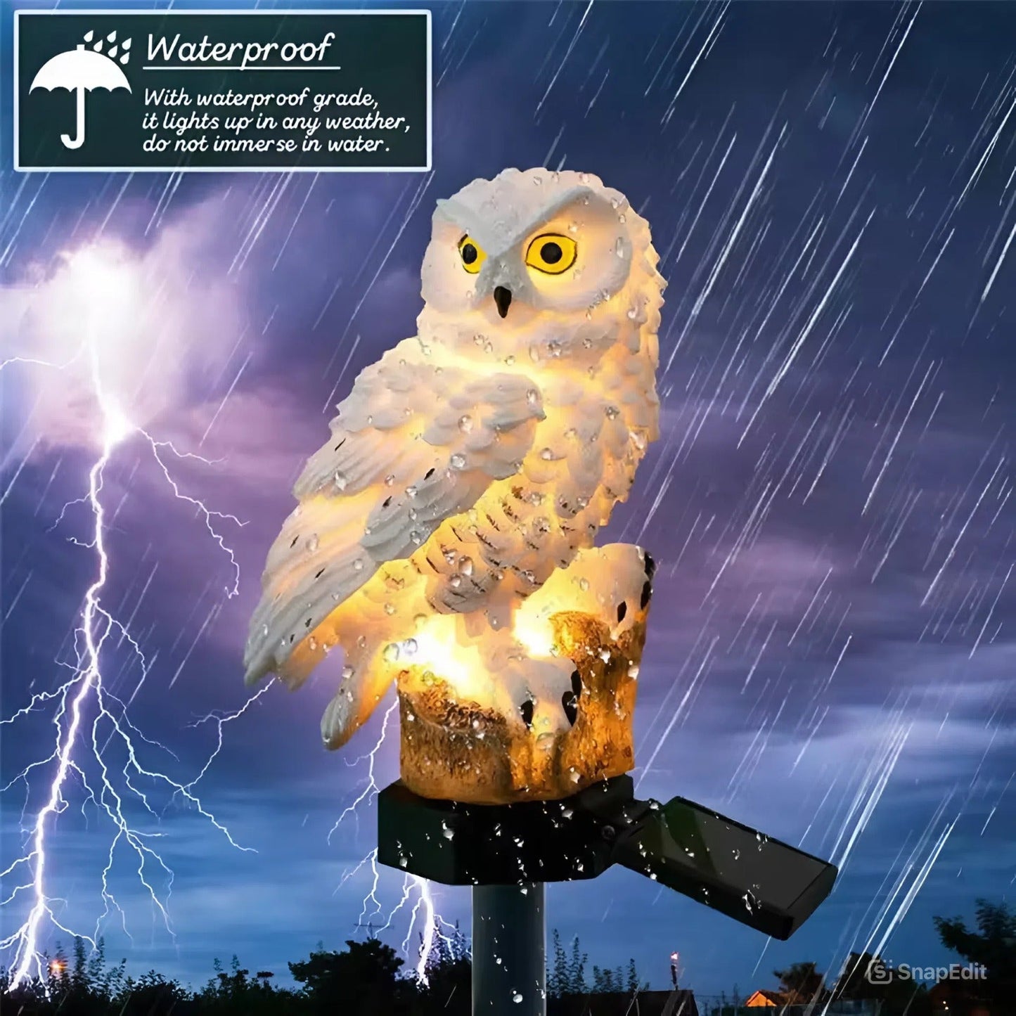 🔥Halloween Pre Sale🔥Waterproof Solar Owl Light – LED Pathway Light for Lawn, Garden & Outdoor Decor